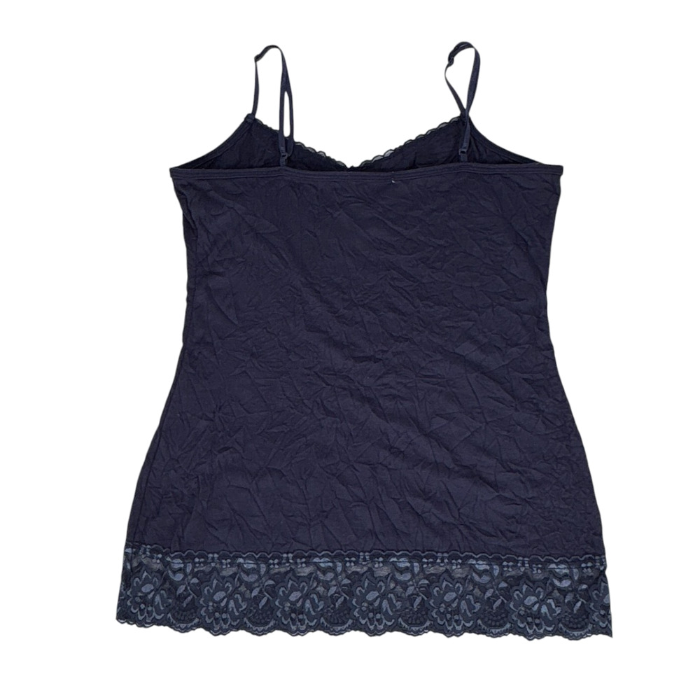 Maurices Lace Trim Crinkle Cami Tank Top Blue SMALL Layering Fairy Romantic Y2K - Picture 5 of 7